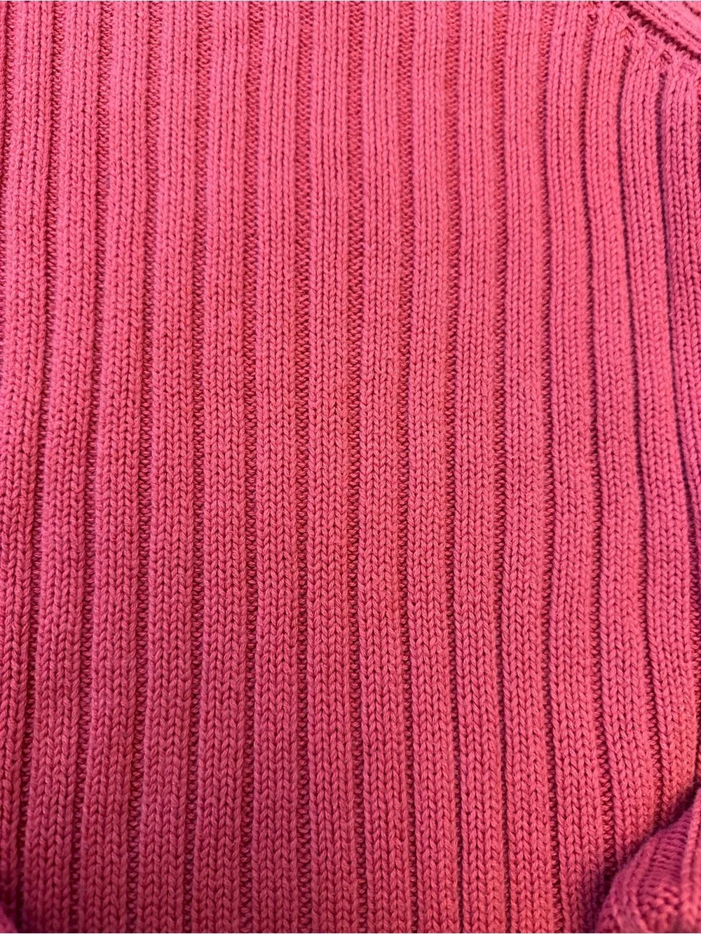 Vintage J Crew coral fisherman’s ribbed knit sweater sz M rind like small